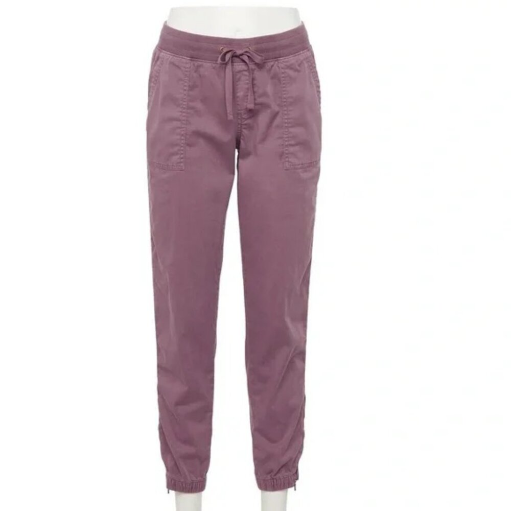 Sonoma Zipper hem Cargo pants Pull on Drawstring string